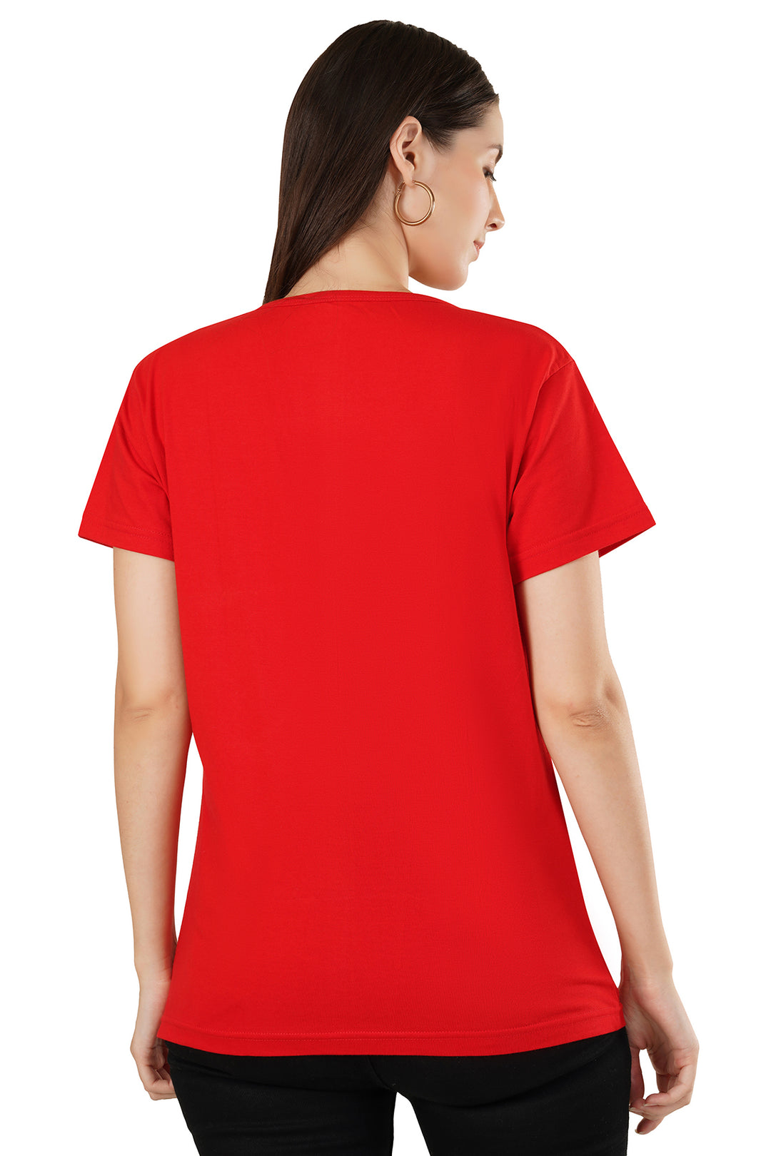 Women's Red Printed T-Shirt | Lordly